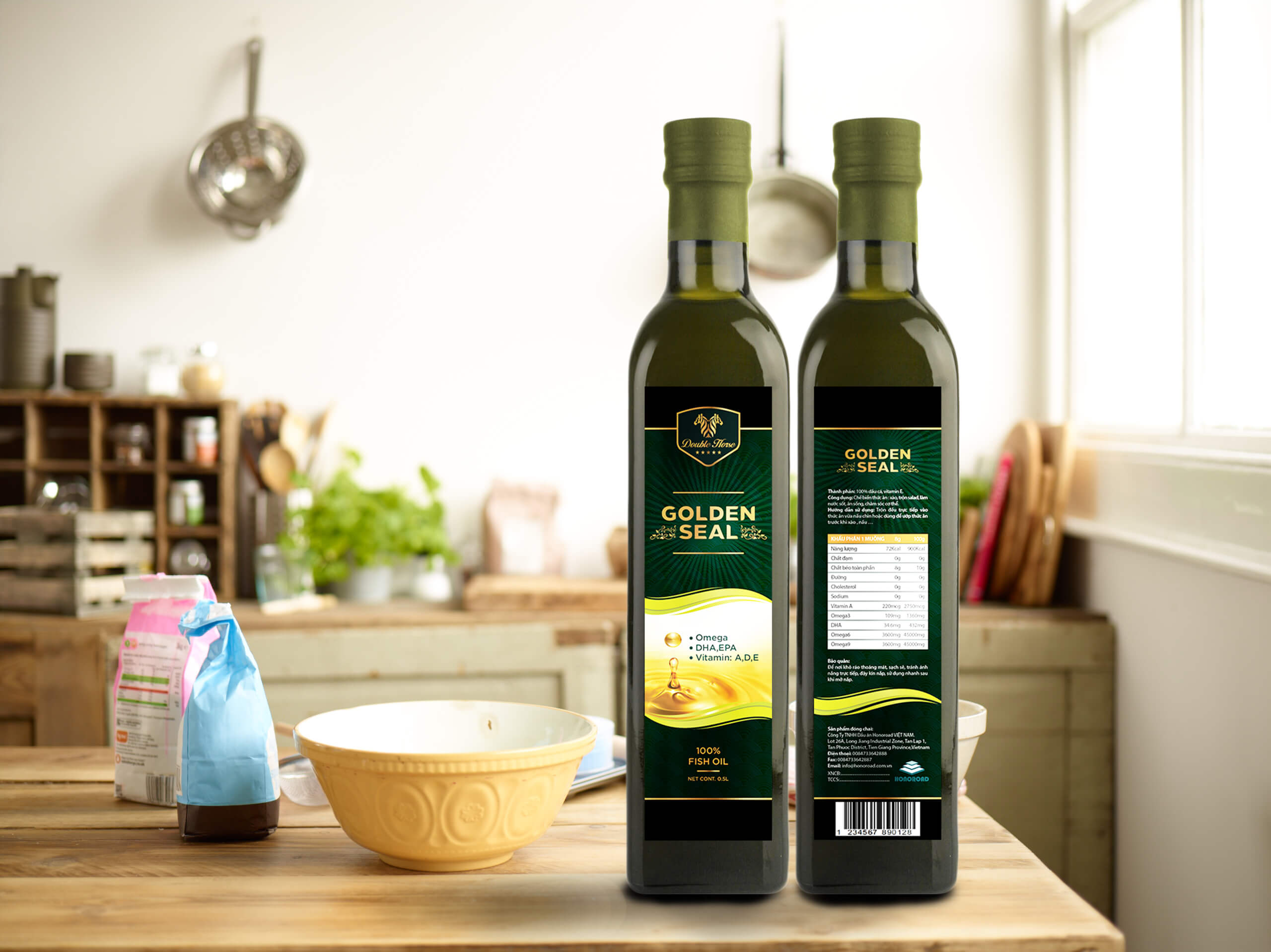 HONOROAD - Thiết kế hệ thống bao bì sản phẩm và brochure dầu ăn HONOROAD